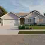 plan 288-0078 wide view front view rendering