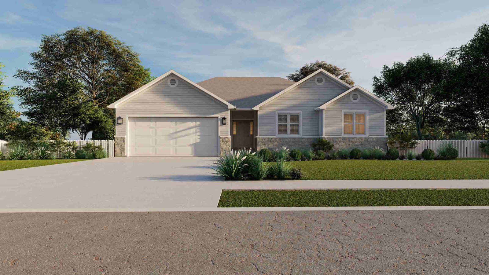 plan 288-0078 wide view front view rendering