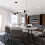 plan 288-0078 dining area and living area rendering