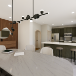 plan 288-0078 kitchen and dining rendering