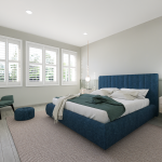 plan 288-0078 side view master bedroom rendering