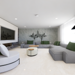 plan 288-0078 side view living area rendering