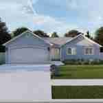 plan 288-0033 wide view front rendering