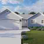 plan 288-0033 front rendering