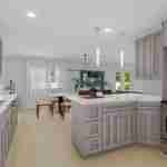 plan 288-0033 kitchen view to dining area rendering