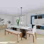 plan 288-0033 dining area and kitchen rendering