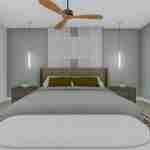 plan 288-0033 master bedroom rendering