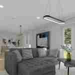 plan 288-0033 living room and dining area rendering