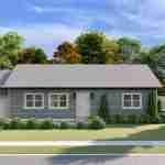 plan 288-0034 front view rendering