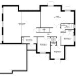 Plan 288-0189 floor plan layout with family room and three bedrooms