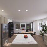 Plan 288-0191 spacious kitchen with island and modern appliances