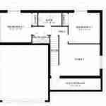 Plan 288-0131 floor plan layout with two bedrooms and family room