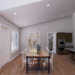 Plan 288-0258 interior view of a modern kitchen and dining area