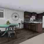 plan 288-0079 basement dining and kitchen rendering