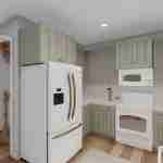 Plan 288-0118 kitchen with light cabinetry and modern appliances