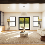 plan 580-1344 basement view to yard rendering