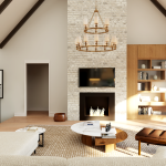 plan 580-1344 fireplace rendering