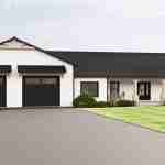 plan 580-1325 front view garage white rendering