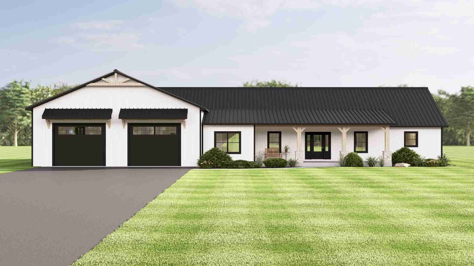 plan 580-1325 front view white rendering