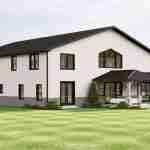 plan 580-1342 rear view rendering