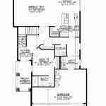 Plan 580-1350 first floor layout with great room, kitchen, and garage