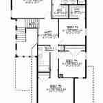 Plan 580-1350 second floor layout with five bedrooms and a loft
