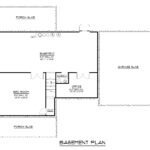 Plan 580-1372 basement level floor plan with rec room and office