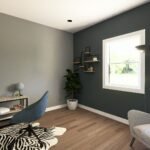 Plan 580-1374 interior view of a cozy office with desk and seating